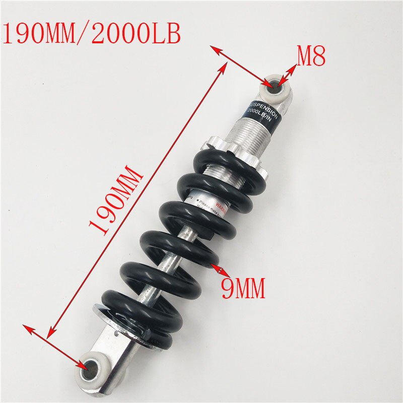 Hinten Suspension Schock 100 125 150 160 170 180 190 210MM für 47cc 49CC Super Minimoto ATV Quad elektrische roller Pocket Bike: 190MM (2000LB)
