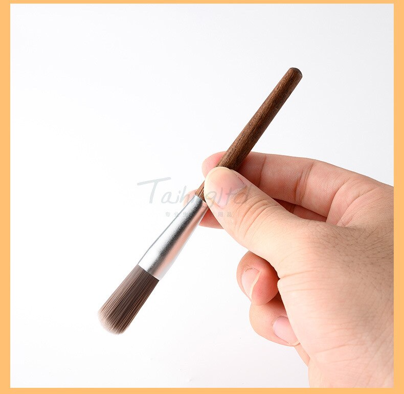 Coffee Grinder Cleaning Brush With Natural Bristles Lanyard Coffee Machine Brush Cleaner Tool For Barista Home Kitchen WF922