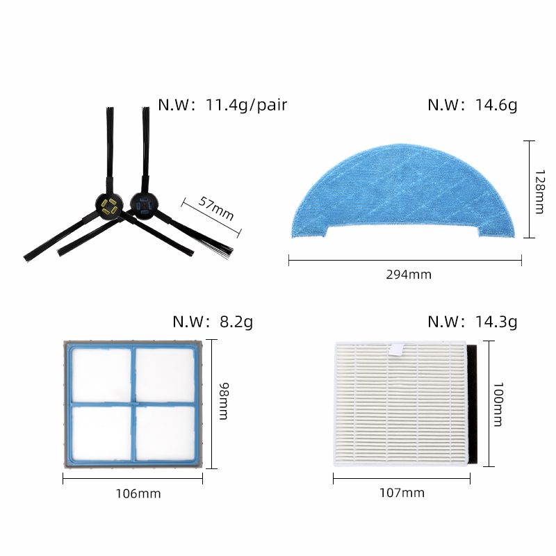 For iLife Chuwi V8 V8s Plus X750 X800 X785 V80 Max Side Brush Hepa Filter Mop Parts Accessories Robot Vacuum Cleaner Parts