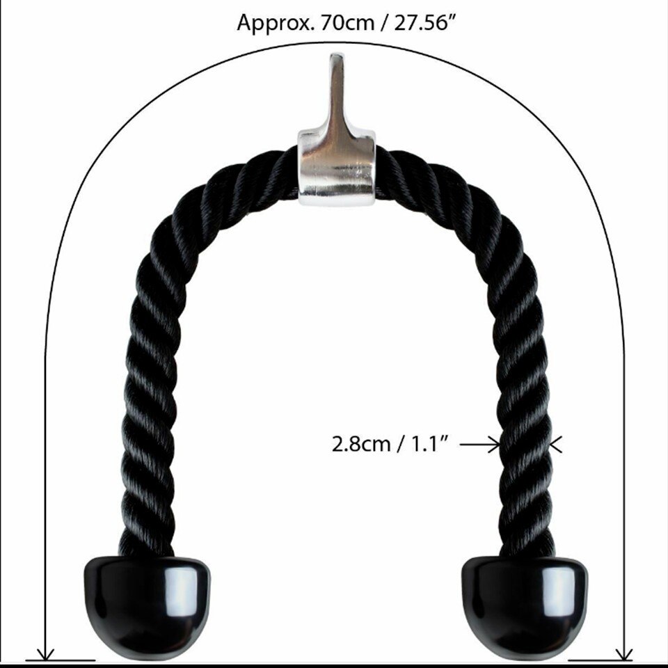 Deluxe Tricep Rope Pull Down Te Grip & Non Slip Fitness Tricep Touw