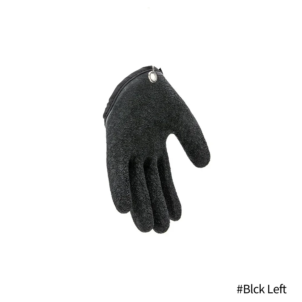 Vissershandschoenen Volledige vinger Antislip Duurzaam Werk Snijbestendige handschoen Vissersbescherming Hand Visgrijper Latexhandschoenen Links/Rechts: Black