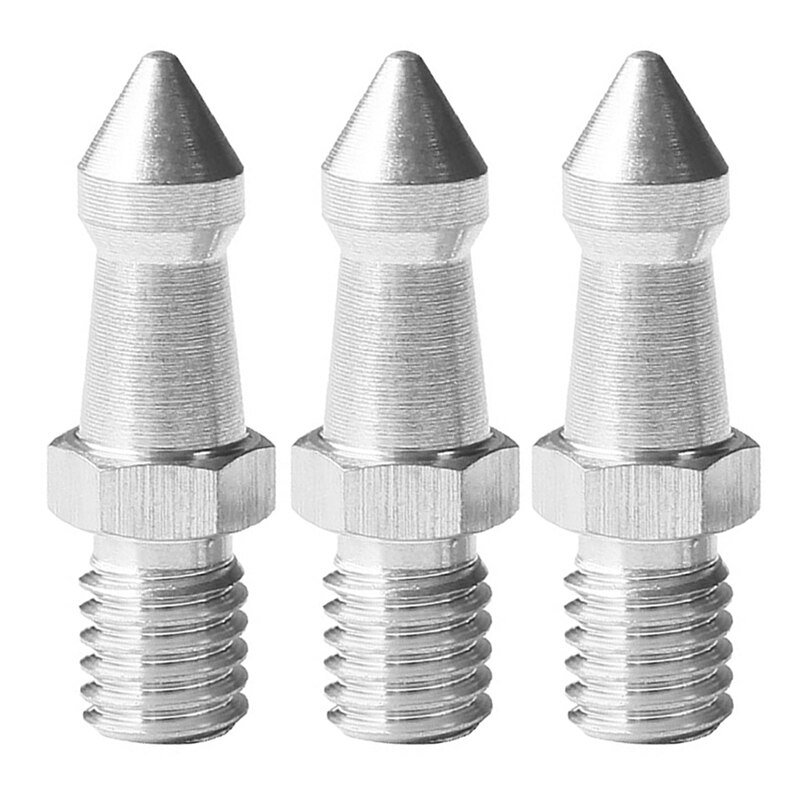 3Pcs 3/8 Inch Universele Rvs Voet Pad Mini Slr Camera Statief Plus Spikes Stalen Nagels: Default Title