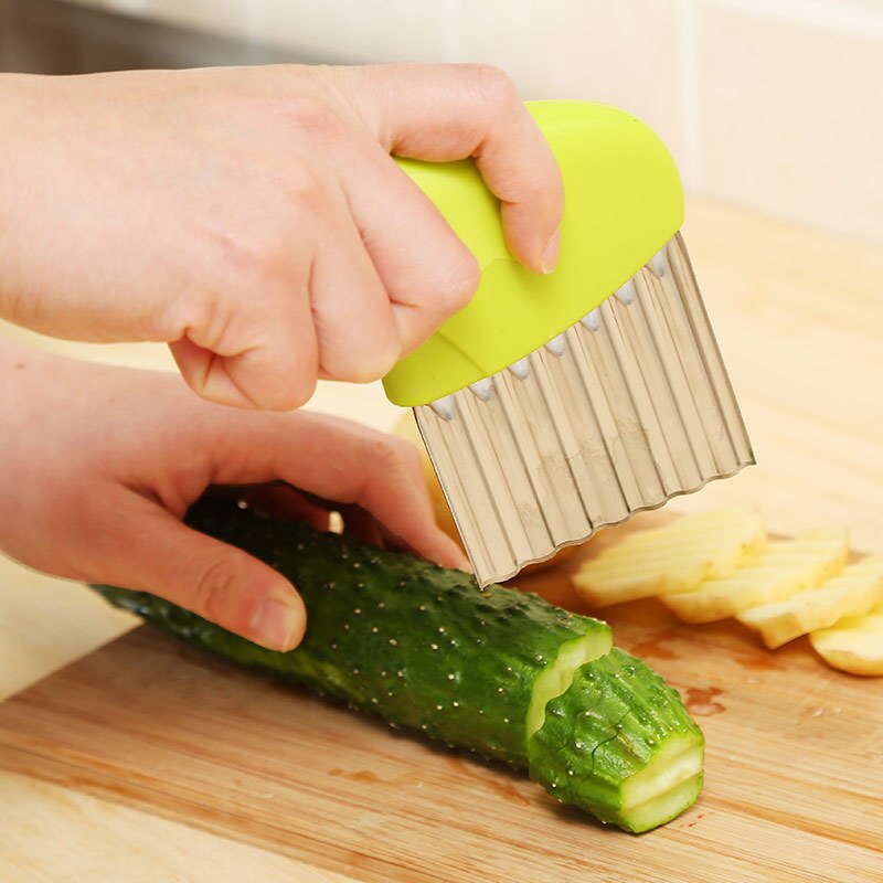 1 st Multifunctionele Wave Mes Aardappel Mes Snijden Apparaat Franse Bak Snijders