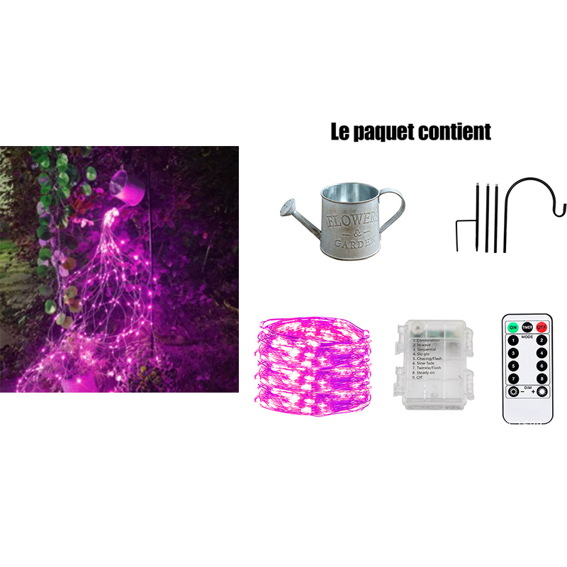 Tuin Decoratie Licht Outdoor Ster Type Solar Douche Tuin Art Licht Decoratie Outdoor Tuinieren Gazon Lamp Led Outdoor: remotecontrolpurple1