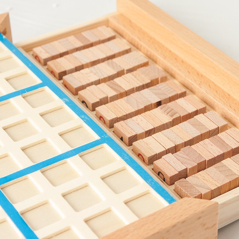 Wooden Sudoku four-six-nine palace grid game chess children's logical thinking children's puzzle board game toys with questions