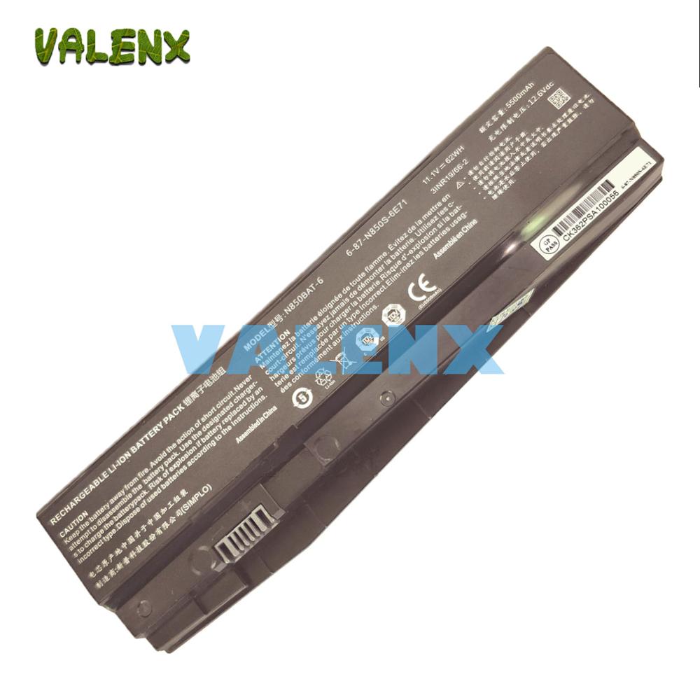 Laptop Battery N850BAT-6 Compatible with Clevo N850HC N850HJ N870HC N870HJ1 6-87-N850S-4C4 Series 11.1V 62Wh