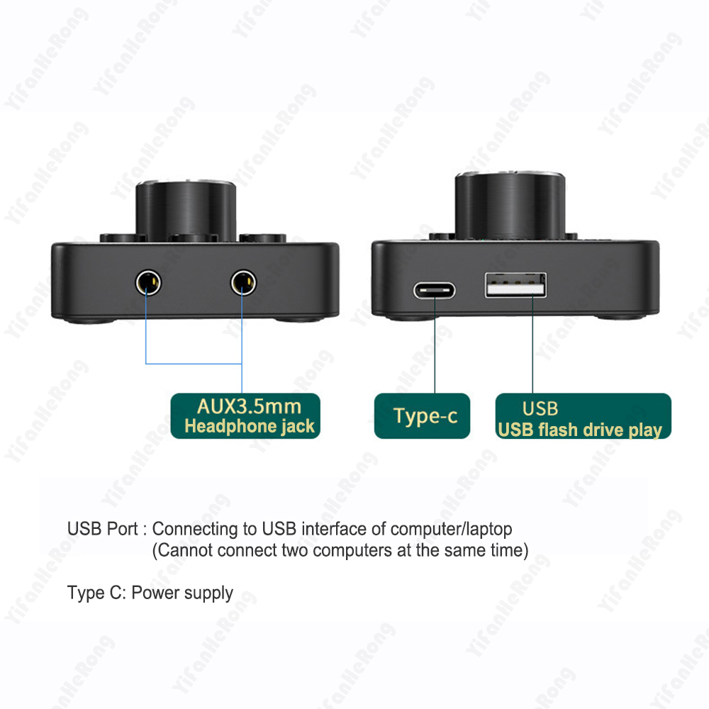 Perilla de ajuste de Control de volumen externo USB Compatible con Bluetooth 5,1 con Play Pause Skip Mute 3 modos de Control de volumen Ajuste de Audio
