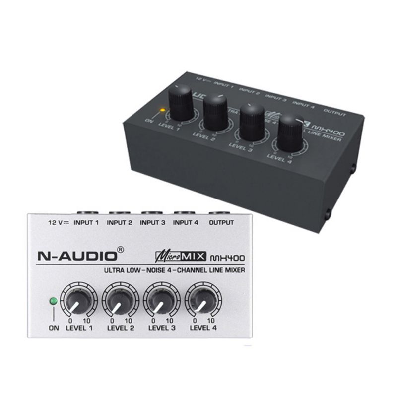 4 kanaals Audio Mixer Draagbare Mini Micro Low Noise Karaoke Stereo Mixer Voor Familie KTV