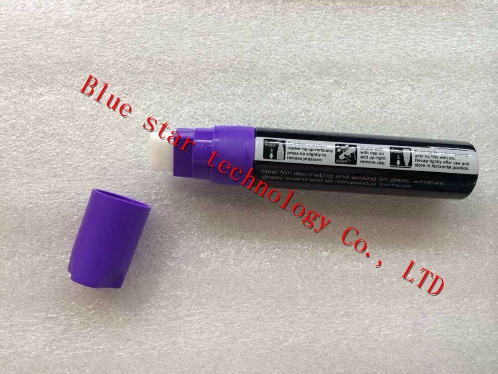 Flashcolor markør for glass whiteboard fluorescerende plate tavle plast tre papir maling markør kontor skolerekvisita: Lilla
