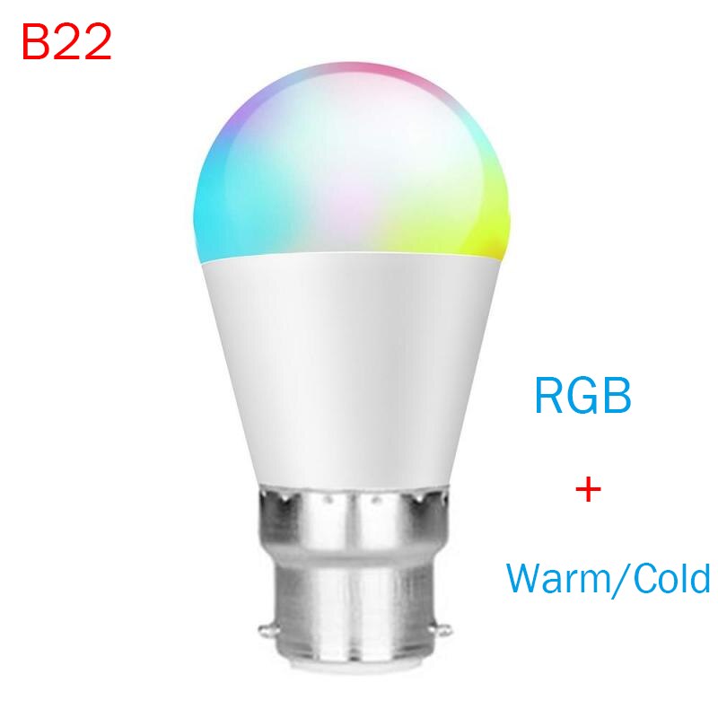 Smart Led Lamp 6W Wifi Rgb Kleur Veranderende Licht Toepassing Controle Alexa/Google Smart Home Verstelbare Lamp: B22 1pc