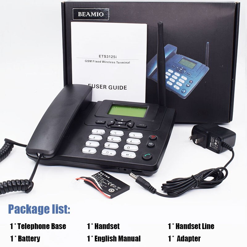 GSM 900 1800MHz SIM Card Fixed Phone With FM Radio Call ID Handfree Landline Phones Wireless Telephone Home