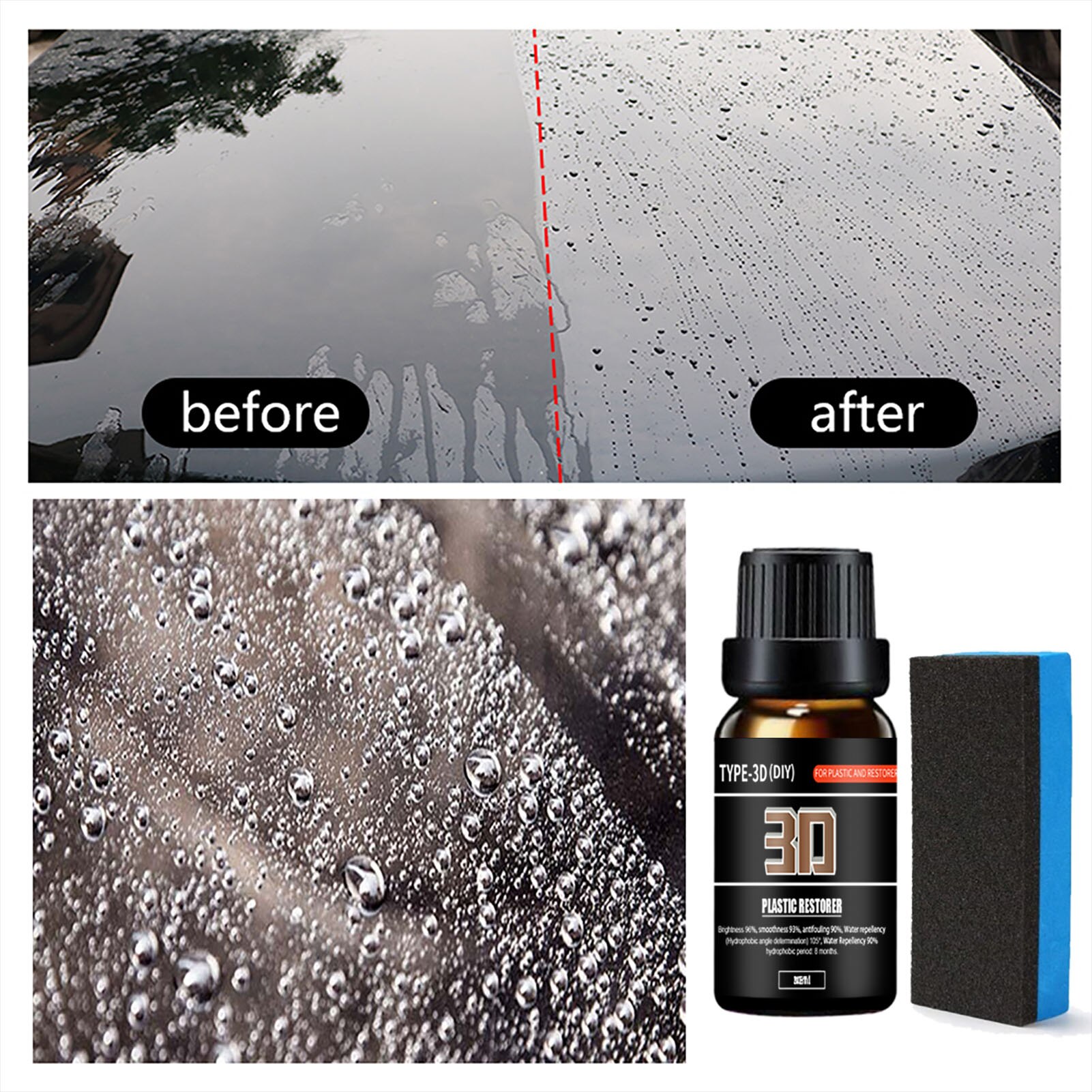 30ML Car Coating Wax 3D Car Coating Reduce Scratches Car Plastic Restorer Automobile Plating Liquid Car Care Agent