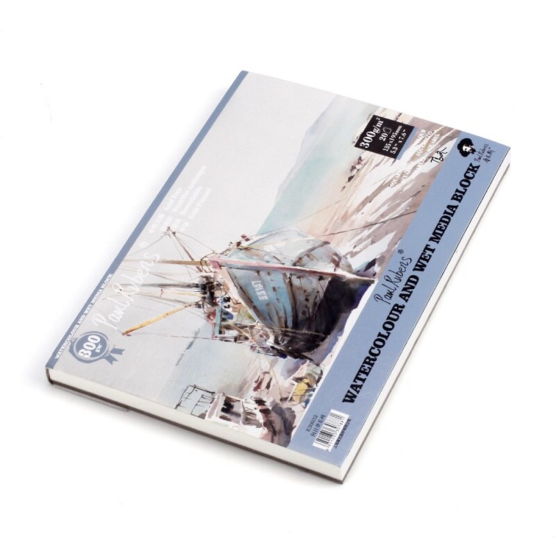 Paul Rubens 300GSM Watercolor Paper Block 50% Cotton Rag Artist Acid Free Cold Pressed Paper Pad: SET 3 (32K)