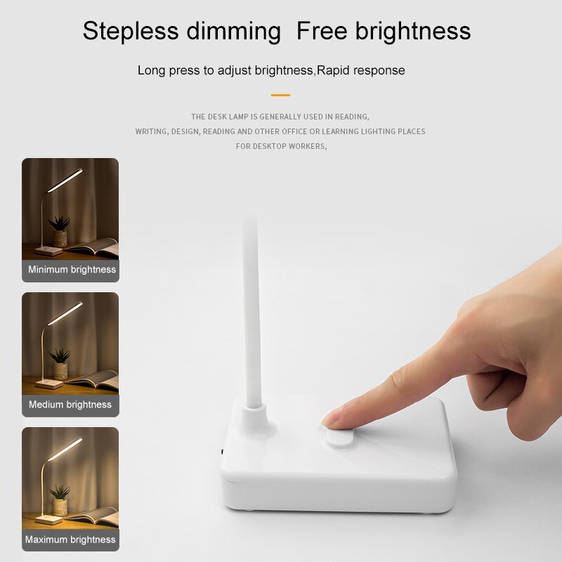 Bureaulamp Touch Tafel Lampen Voor Woonkamer Zwanenhals Desktop Opvouwbare Dimbare Oogbescherming Studie Lamp Led Licht ZZD0008 5V