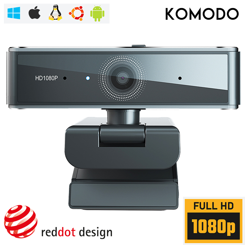 Webcam FHD 1080P con microfono No fisheye grandangolare per Computer portatile Desktop Web Camera USB Plug and Play Skype compatibile