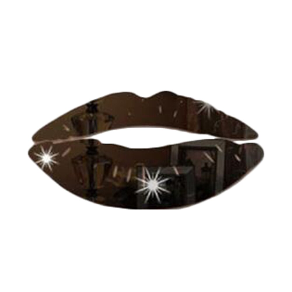 Lips Kiss Crystal Acrylic Mirror Decorative Sticker 3D Wall Sticker Wall Decal Home Decor Home Decoration Shower Room Bathroom