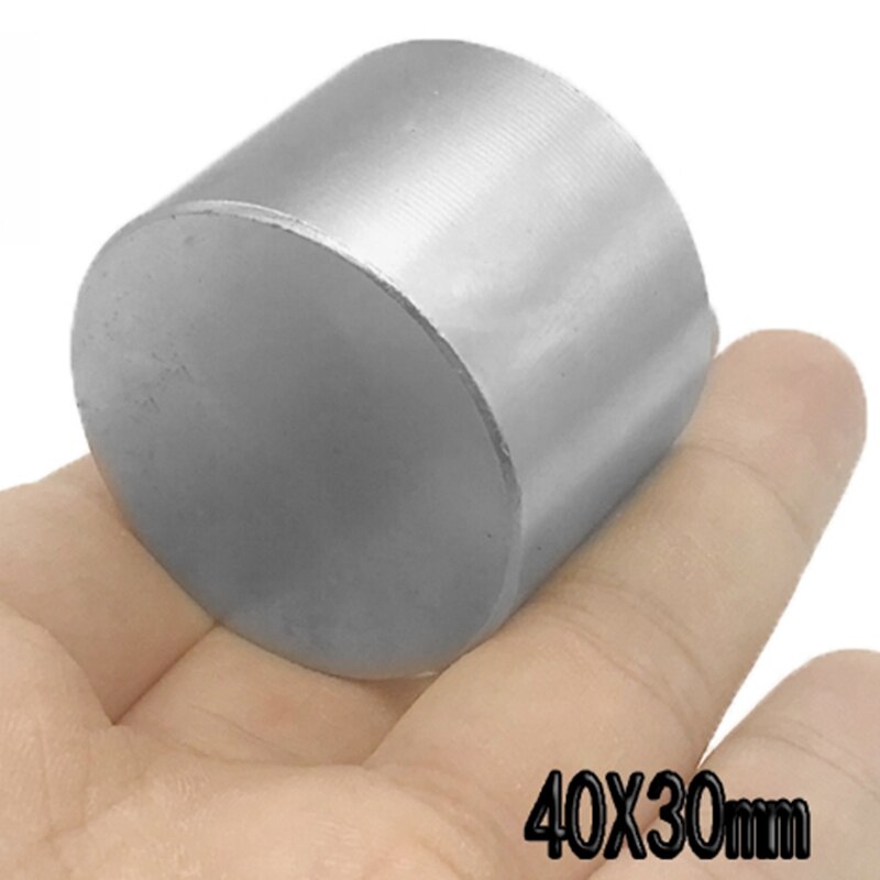 1pc n48 neodymmagnet 40 x 30 superstærk rund kraftig magnet permanent neodymmagnet udskiftningsmagnet 40 x 30 mm