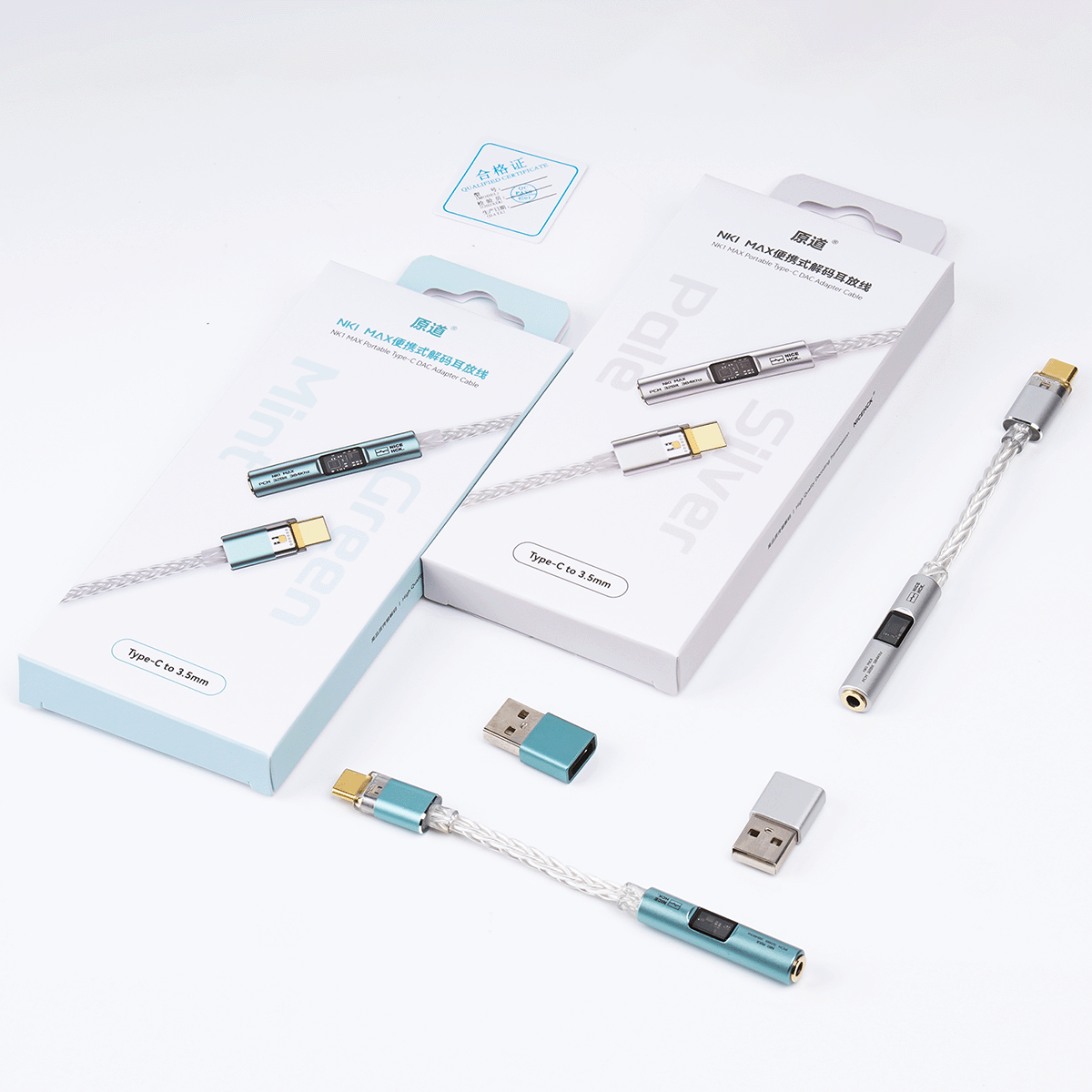 NICEHCK NK1 MAX Adapterkabel CX31993 Dekodierungschip MAX97220 OP-Ampere IC HiFi Tragbarer Typ-C DAC-Verstärker Versilberter OCC-Draht