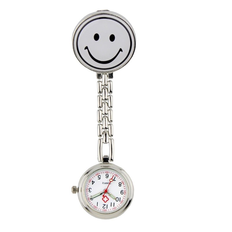 10 unids/lote unisex popular mujeres enfermera sonrisa relojes de bolsillo Hospital hombre Doctor hombre clip colgante Relojes