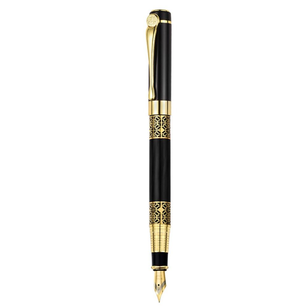 Bolígrafo De Metal de lujo, pluma estilográfica de firma de negocios, herramientas de escritura de para estudiantes, bolígrafo de Gel de tinta azul/negra para la escuela y la Oficina: Morado
