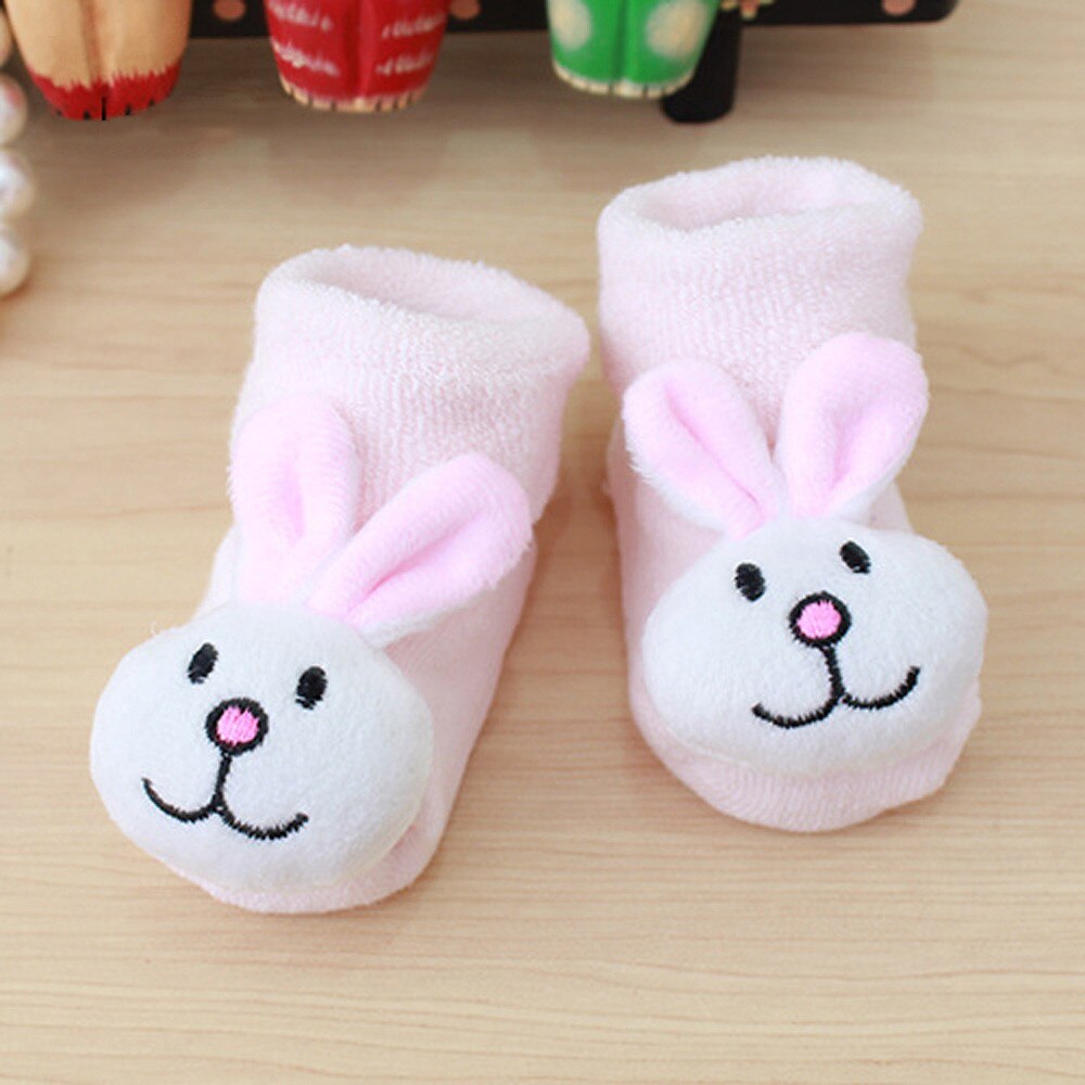 Leuke Casual Novelty Warm Baby Baby Sokken Cartoon Pasgeboren Kids Baby Meisjes Jongens Anti-Slip Warme Sokken Slipper Schoenen laarzen Voor Kid: F