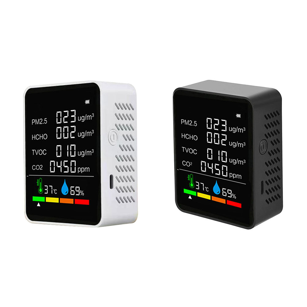Digital CO2 Meter Temperature Humidity Carbon Dioxide TVOC HCHO PM2.5 Detector Air Analyzer Monitor Instrument