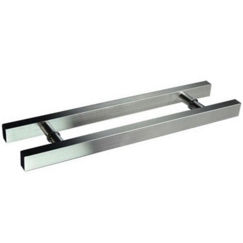 1 Set Glass Door Handle,Wooden Door Handle,Stainless Steel Handle,Square Handle