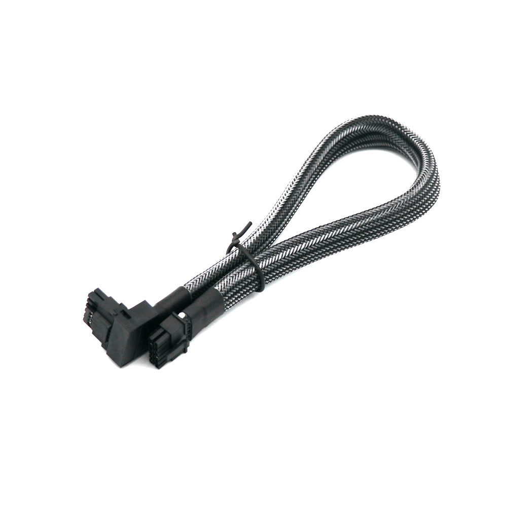 RTX4090Ti 600W 90 Degree 12VHPWR 12+4Pin to Straight 12+4Pin 16AWG 5.0 Modular Cable Power Supply for All PSU Corsair Xpg Core: black / 0.9m