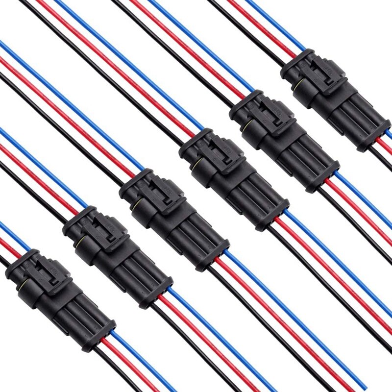 Connector,Way 16 AWG Wire,Waterproof Wire 1.5mm Series Terminal Connector,Suitable for Car Truck(6 Kit): Style 2