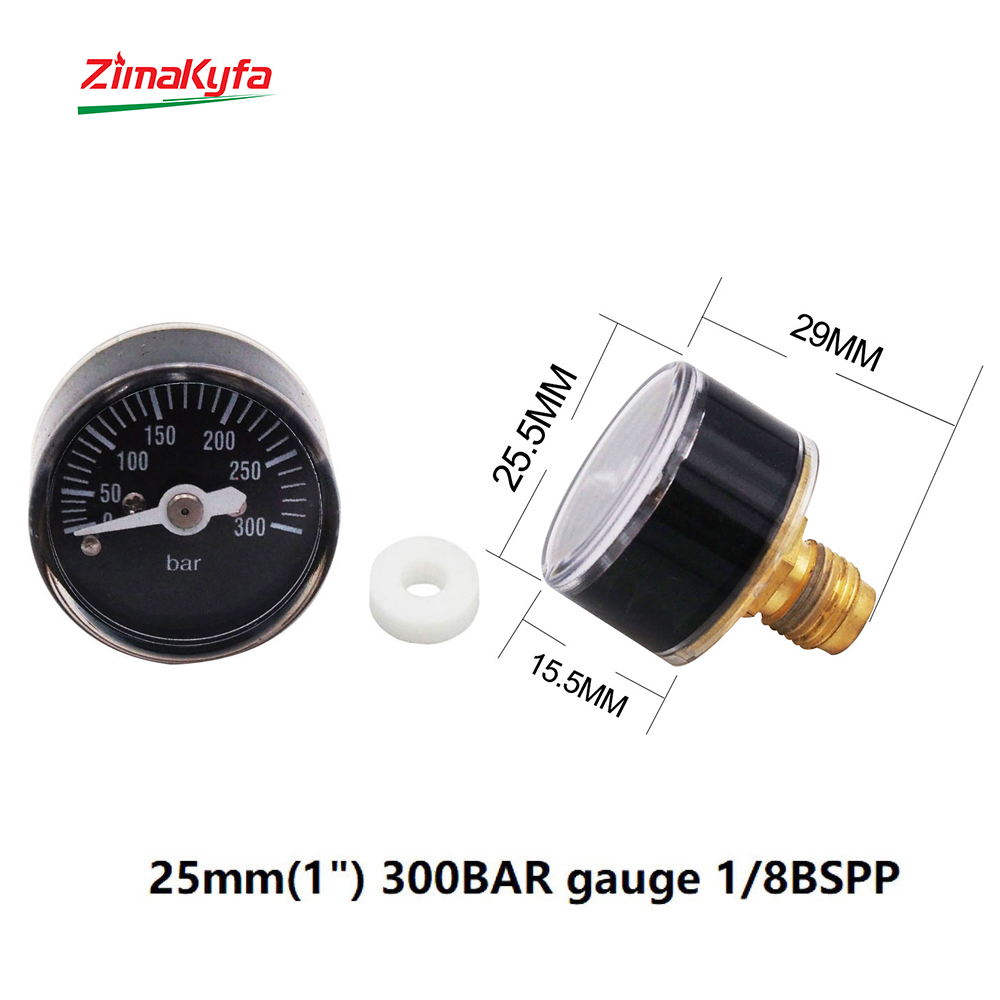 Manómetro de manómetro mini micromanómetro de aire comprimido HPA con perfil pequeño 1/8BSPP(G1/8),1/8NPT