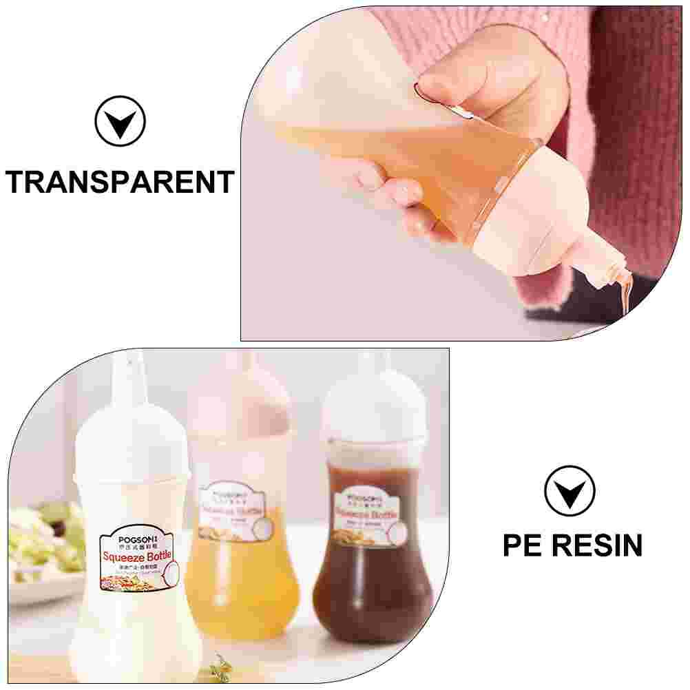 2Pcs Jam Squeeze Bottles with Scale Squeeze Jam Bottles Ketchup Storage Bottles