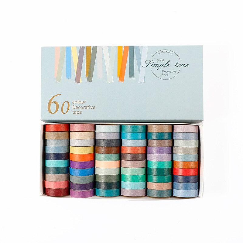 100 Colors/set 10mm Washi Masking Tape Set Colourful Rainbow Tape for DIY Crafts Journals Planners Scrapbooking