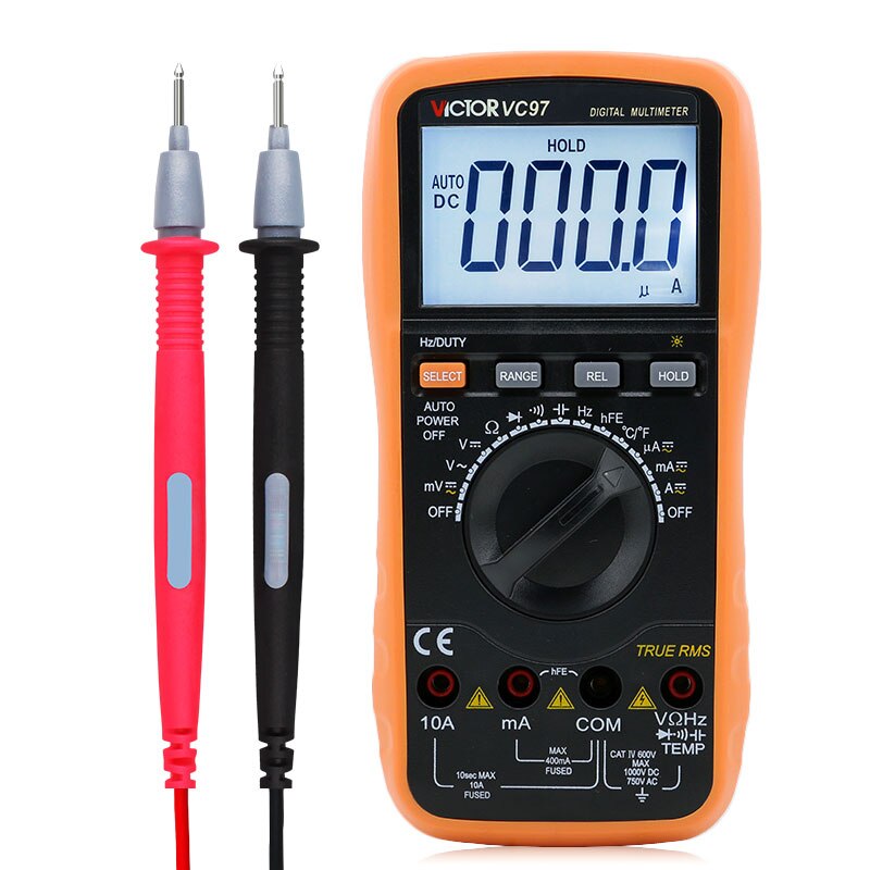 VC97 Victor Digital Multimeter Auto Range Capacitance Frequency Temperature Multimetro tester pocket accesoir meter