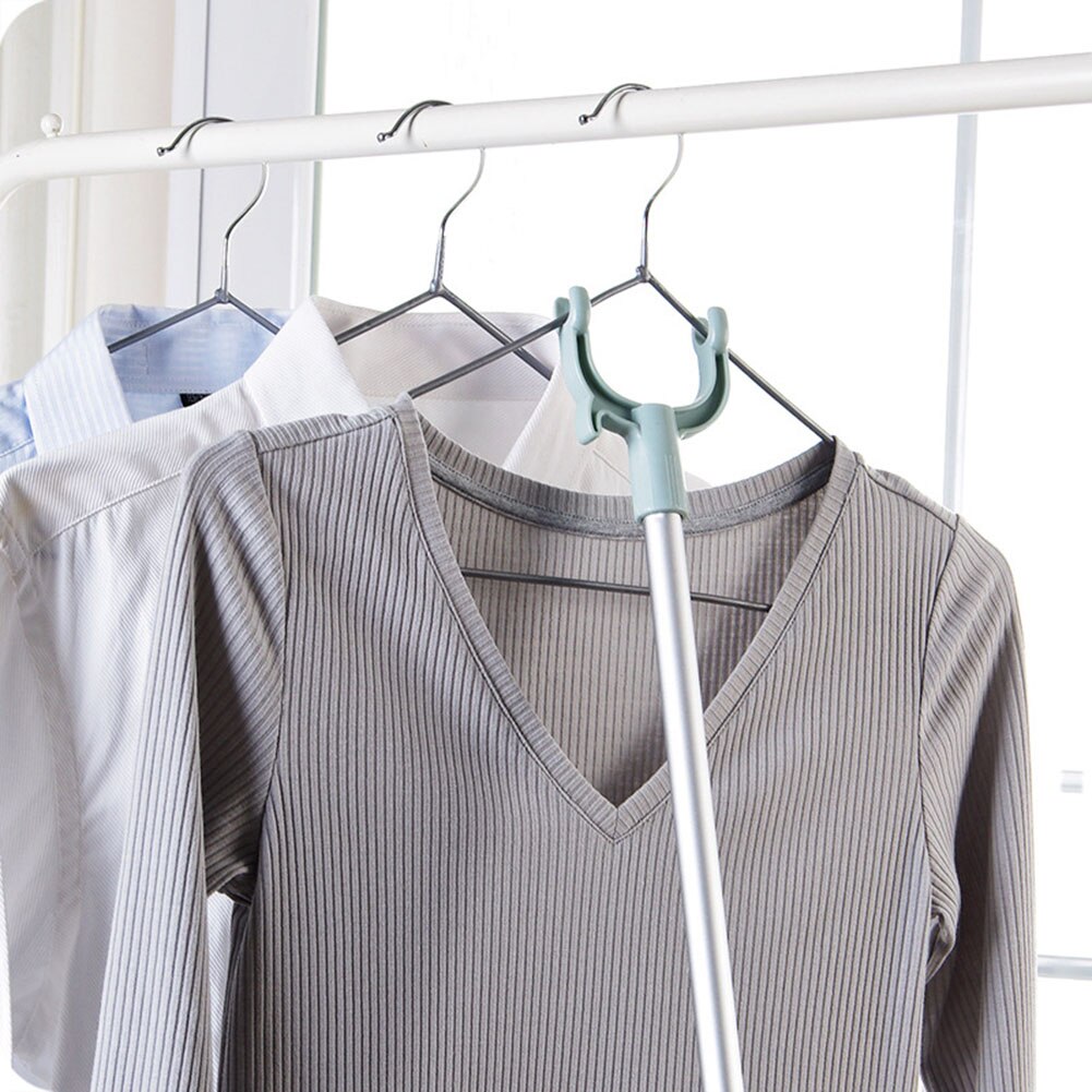 Aluminum Clothes Fork Balcony Fork Pole The Hangers For Clothes Retractable Adjustable Clothes Airing Fork Support Clothes Rack