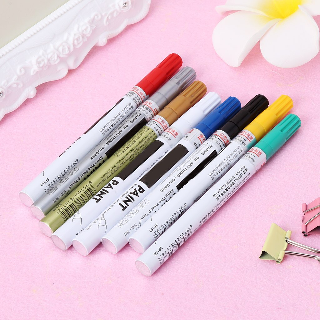 Brand and Universal 0.7mm Extra Fine Point Permanent Paint Metallic Marker Pen DIY Art