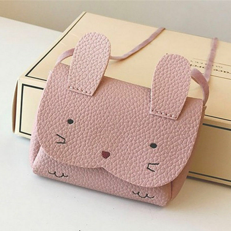 Baby Kids Meisje Bunny Schoudertas Leuke Dier Opslag Crossbody Messenger Bags Handtas Kids: Roze