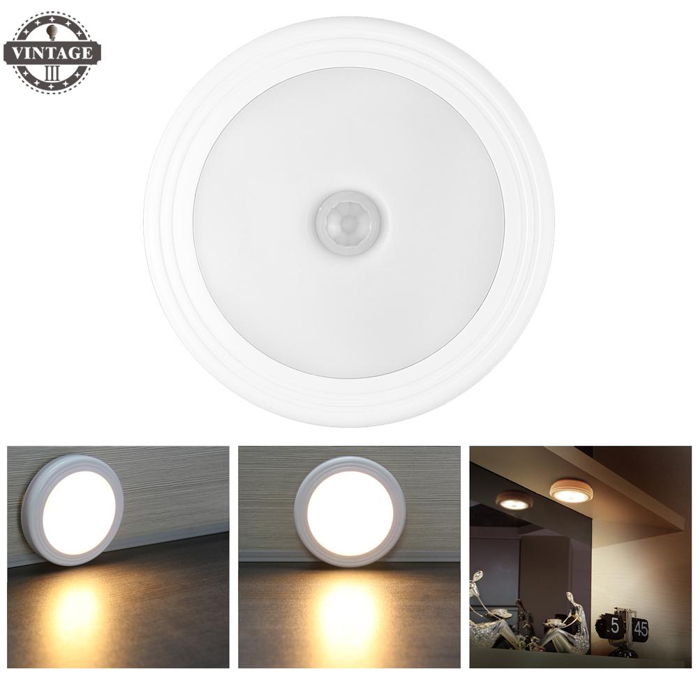 Motion Sensor Led Night Light Aaa Batterij Aangedreven Magnetische Infrarood Ir Auto On/Off Nachtkastje Hal Wc Nood Muur lamp