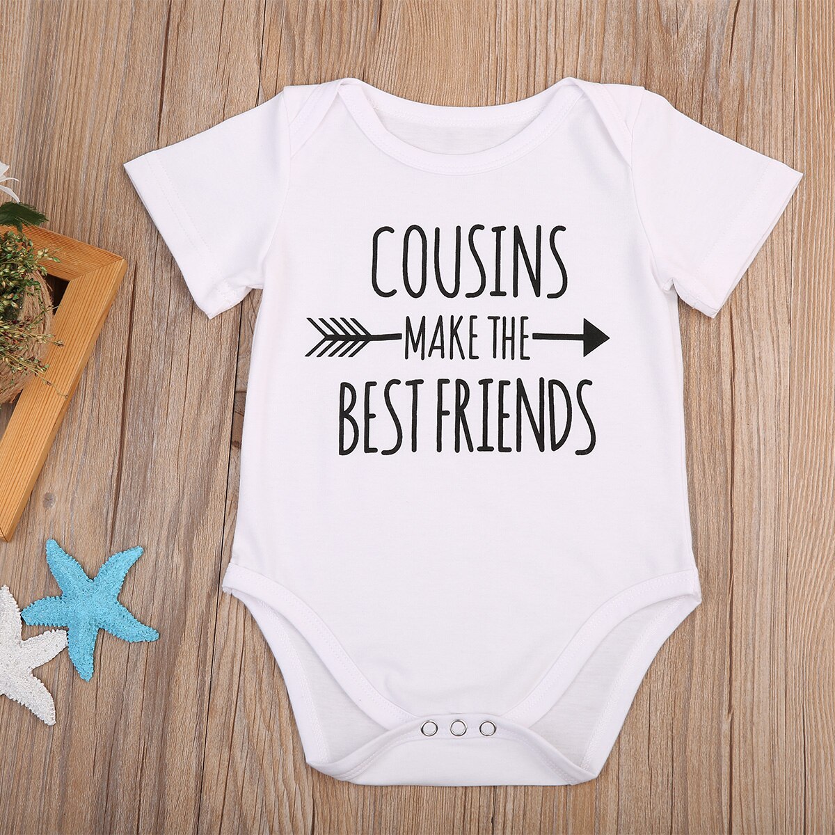 Letter Cotton Simple Toddler Infant Baby Boy Girl Bodysuit Jumpsuit Clothes Sunsuit Outfits