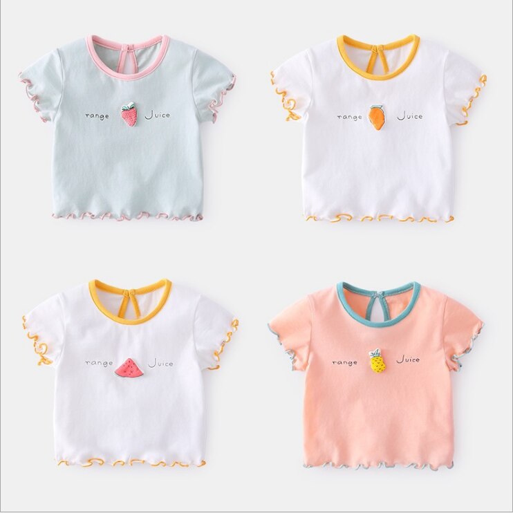 Hohe Quanlity Sommer freundlicher Mädchen T Shirt Kurzarm Baby Mädchen T-Hemden Baumwolle freundlicher T-Shirt Oansatz T Spitzen Kleidung