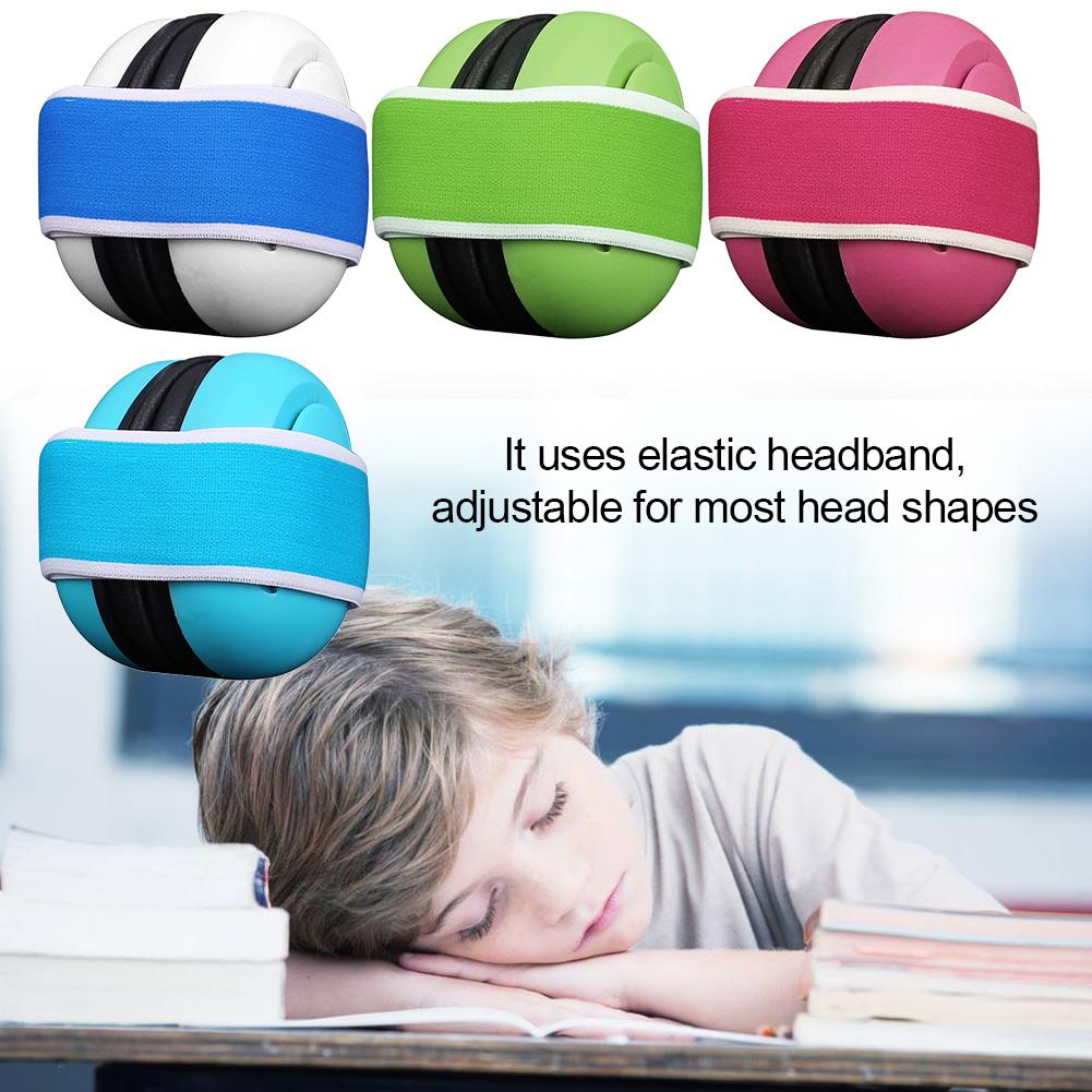 Babybørn lydisolerede ørebeskyttelsesbeskyttelse støjtæt beskyttende øreprop søvnstøjreducerende hovedtelefon med elastik