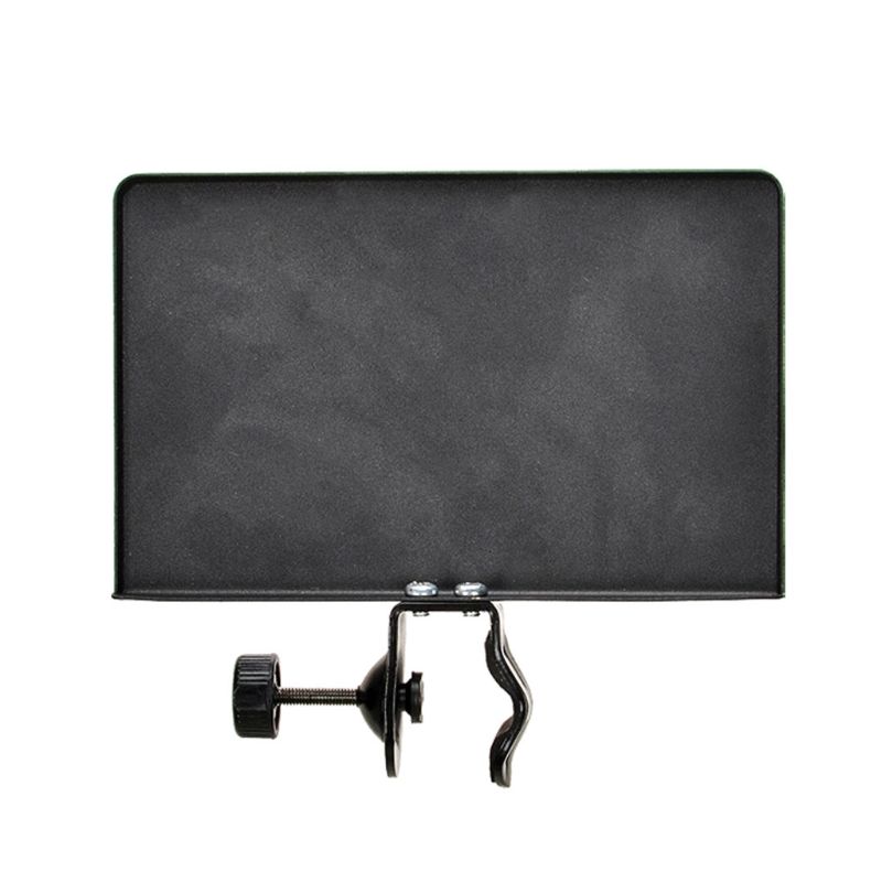 Microphone Stand Tray - 200x130mm - Carbon Steel + Rubber - for Live Broadcasts + Phone Clip Holder