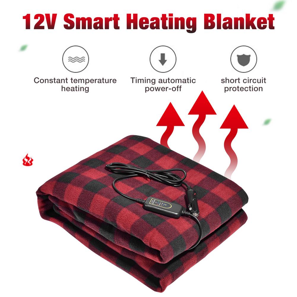 Car Heating Blanket 12V Electric 3 Speeds Warm Heated Blanket