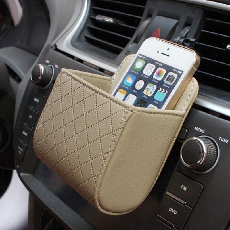 PU leather car socket vents trash can car phone seat bag storage bag for Kia Rio K2 K3 K5 K4 Cerato,Soul,Forte,Sportage R,SORENT