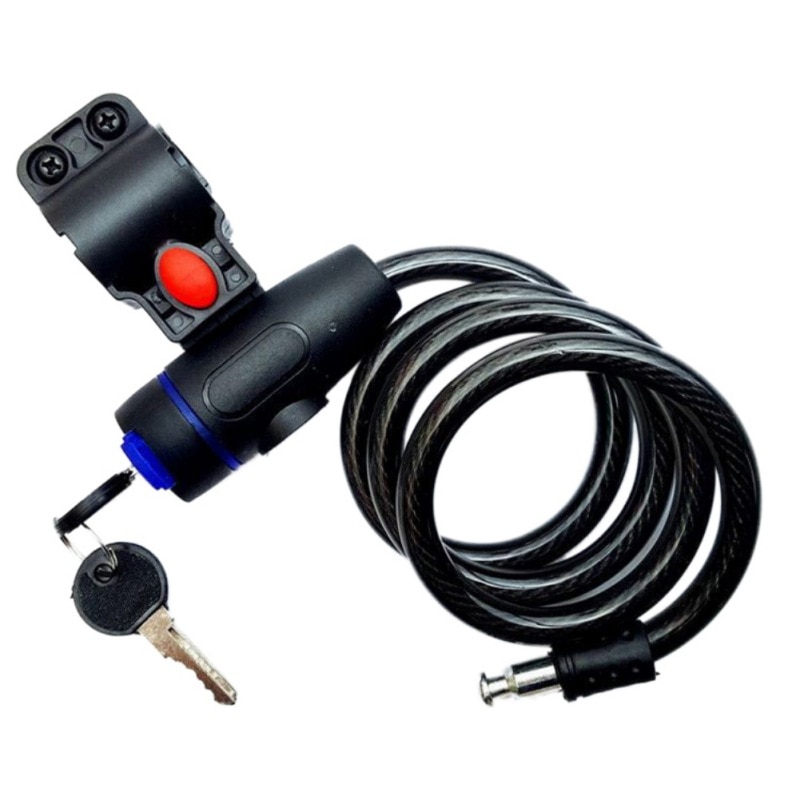 Universal Bicycle Bike Lock Anti-Theft Stainless Steel Cable Coil For Castle Motorcycle Cycle MTB Bike Security Lock with 2 Key