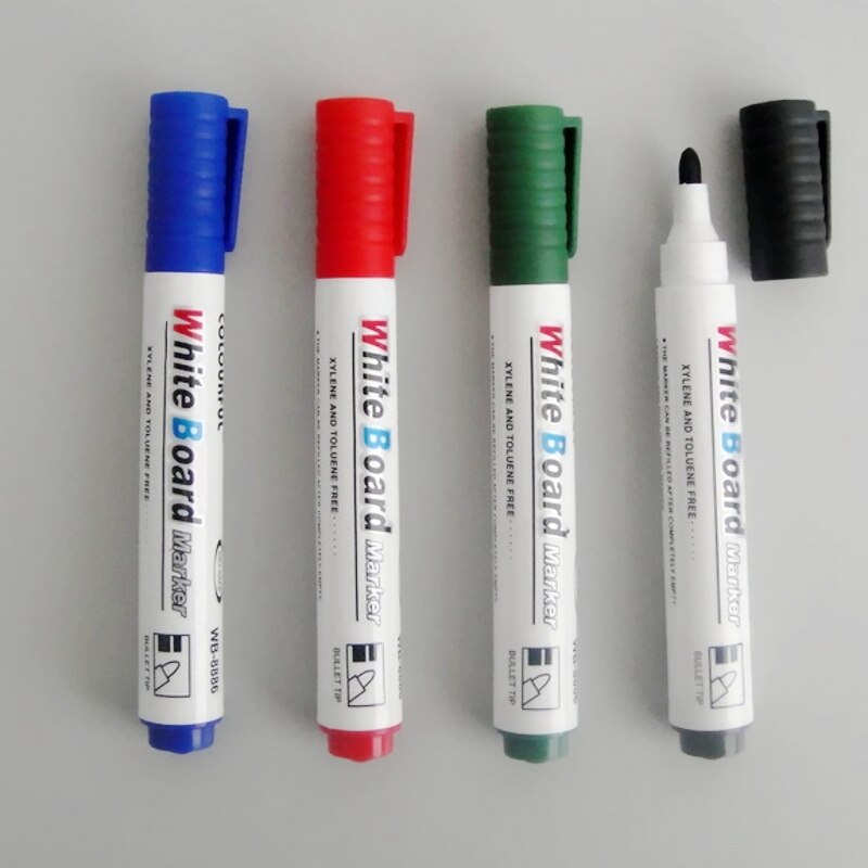 10 teile/los 4 Farben Große Kapazität Löschbaren Whiteboard Marker Stift Umwelt Freundliche Marker Büro Schule Liefert