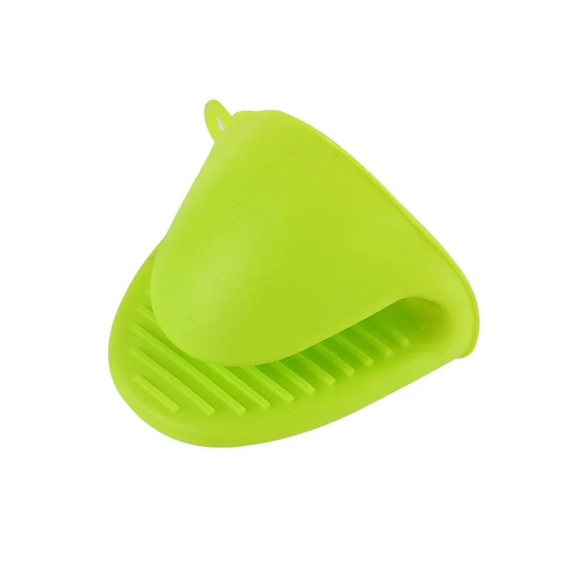 1PC Thick Silicone Oven Gloves Heat Resistant Anti-Scald Gloves for Cooking Pinch Grips Pot Holder Silicone Kitchen Accessories: green