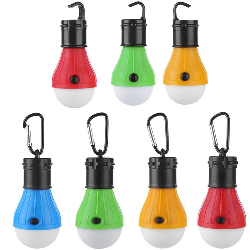 Mini bærbar telt lys led pære nødlampe vanntett hengende krok camping lommelykt @ls