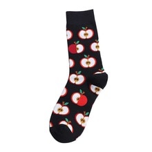 Print Casual Socks Food Printed Sport Socks Running Biking Socks Elastic Breathable Cotton Hosiery Footwear Accessories