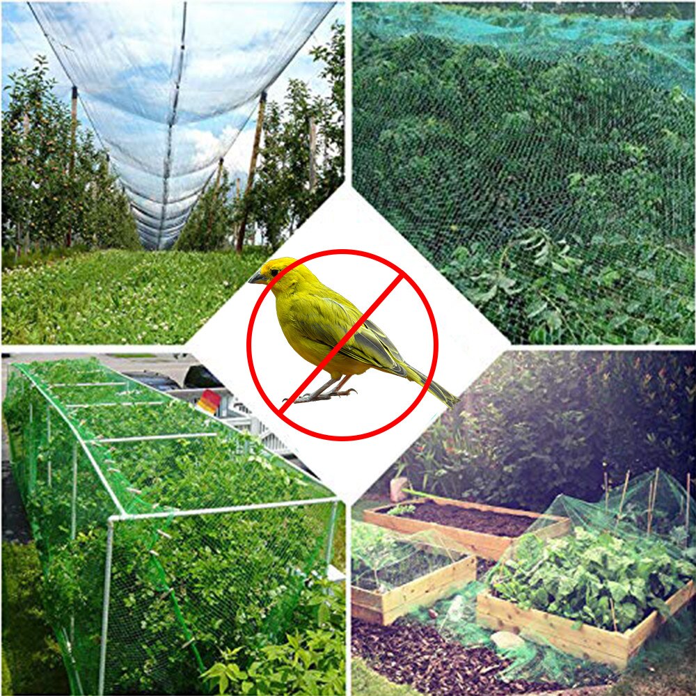 4# Green Bird Protection Net Mesh Garden Plant Netting Protect Fruit Trees From Rodents Birds Deer Poultry Best For Seedlings
