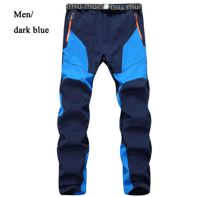 Outdoor Men Ski Trousers Skiing Pants Windproof Waterproof Thick Warm Fleece Softshell Pants for Skiing Climbing Trekking Hiking: 01 / XXL